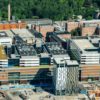 Nya Karolinska Solna, NKS, fotat från helikopter