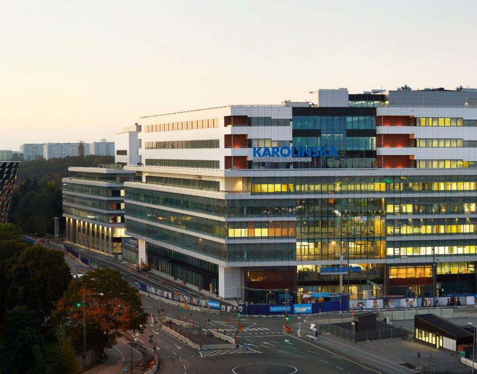 Facade of Karolinska University Hospital Solna